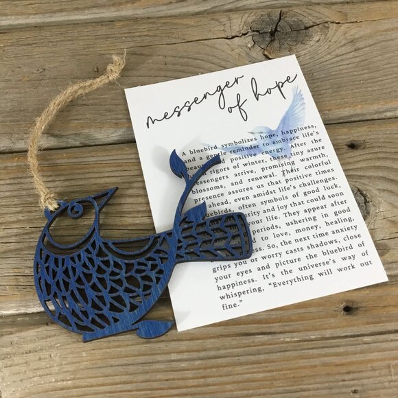 Bluebird Messenger of Hope Story Card Ornament - Picture 4 of 5